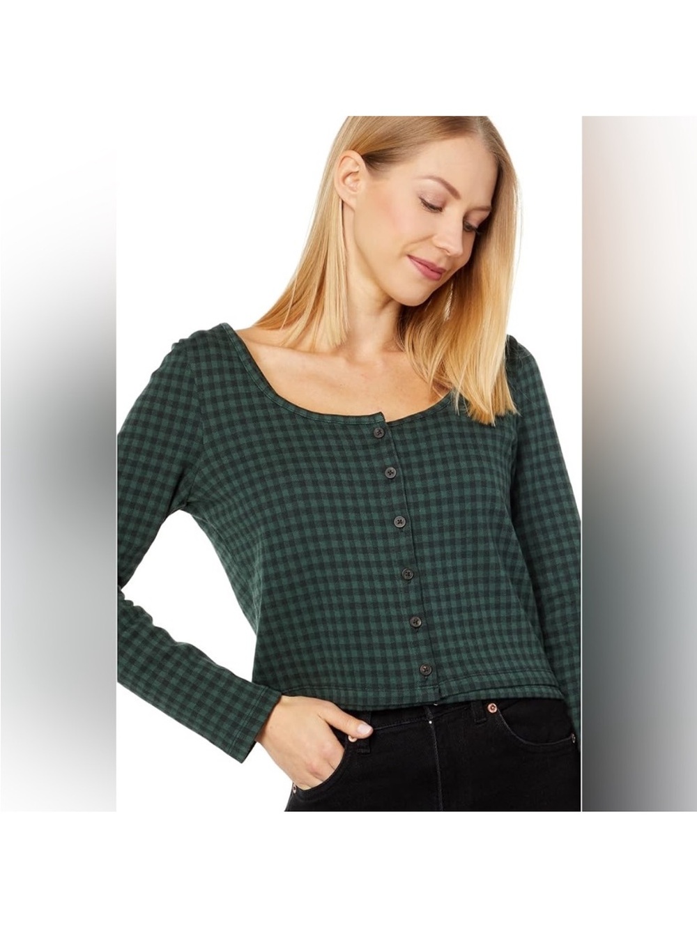 Madewell Womens Pepper Cropped Cardigan